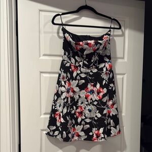 Express Black and White Floral Dress